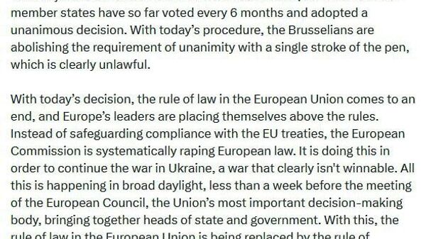 نخست وزیر مجارستان: قصد اتحادیه اروپا برای توقف رأی‌گیری در مورد دارایی‌های مسدود شده روسیه هر شش ماه یکبار، آشکارا غیرقانونی است - اسپوتنیک ایران  