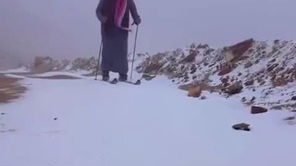 بارش برف در عربستان - اسپوتنیک ایران  
