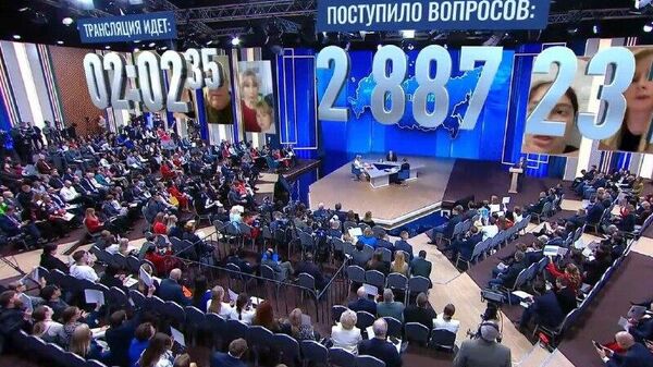 برنامه «خط مستقیم» با پوتین کمی بیش از دو ساعت ادامه دارد - اسپوتنیک ایران  