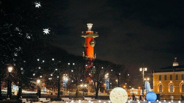 امسال سن پترزبورگ به زیبایی مسکو تزئین شده بود: جنگلی کامل از درختان صنوبر - اسپوتنیک ایران  