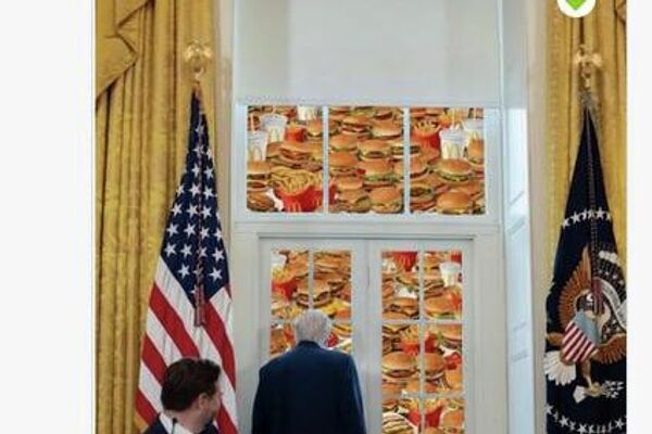 کاخ سفید عکسی از ترامپ در حال نگاه کردن به گرینلند منتشر کرد و پیشنهاد داد که وضعیت زیر نظر گرفته شود - اسپوتنیک ایران  