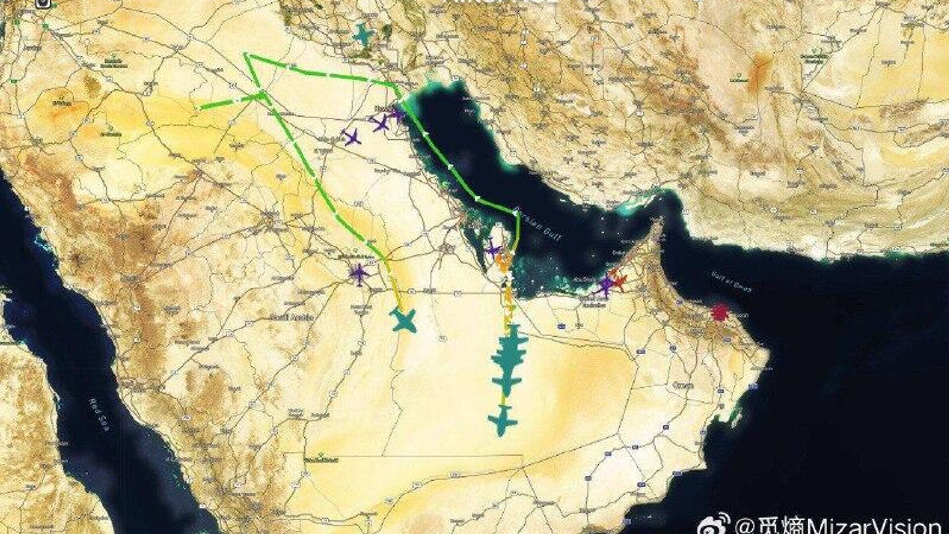 شواهد از خروج هواپیماهای سوخترسان آمریکا از پایگاه هوایی العدید قطر خبر می دهد شواهد از خروج هواپیماهای سوخترسان آمریکا از پایگاه هوایی العدید قطر خبر می دهد - اسپوتنیک ایران , 1920, 15.01.2026