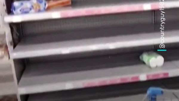 خالی شدن فروشگاهها در آمریکا بخاطر ترس ساکنین از طوفان های عظیم - اسپوتنیک ایران  