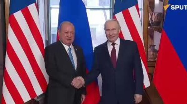 ولادیمیر پوتین با سلطان ابراهیم، حاکم عالی مالزی، در موزه ارمیتاژ سن پترزبورگ دیدار کرد - اسپوتنیک ایران  