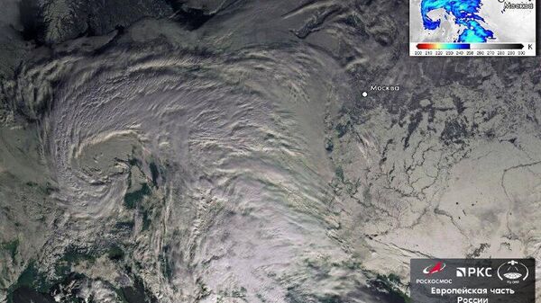 سازمان فضایی روسیه تصویر یک طوفان برفی را بر فراز مسکو منتشر کرد - اسپوتنیک ایران  