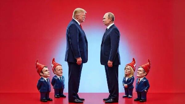 پوتین و ترامپ در محاصره رهبران کوتوله اروپایی - اسپوتنیک ایران  