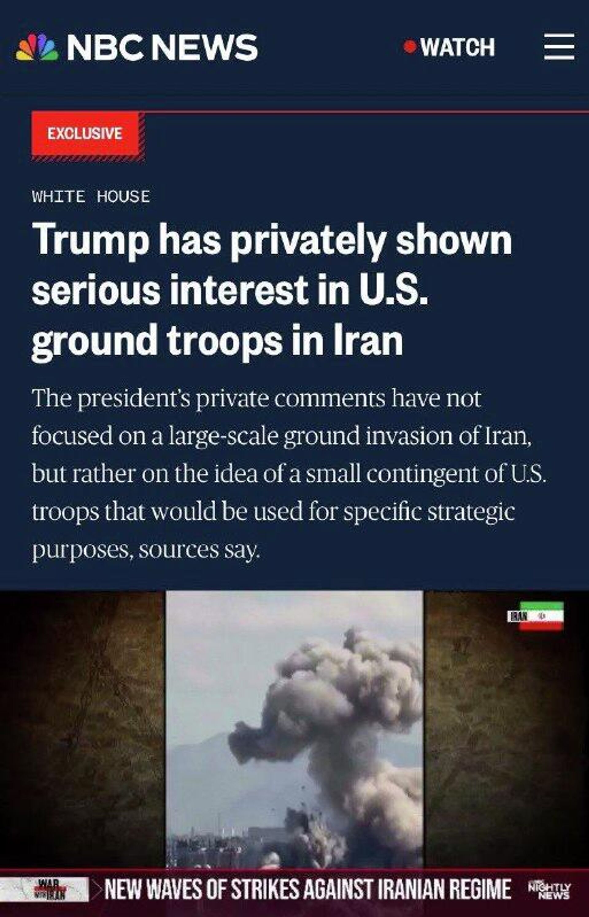 رسانه‌ها: ترامپ در نظر دارد نیروهای آمریکایی را در ایران مستقر کند - اسپوتنیک ایران  , 1920, 07.03.2026