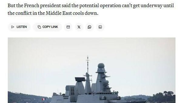 رسانه غربی نوشت که مکرون قصد دارد که اسکورت نظامی برای نفتکش‌ها در تنگه هرمز ترتیب دهد - اسپوتنیک ایران  