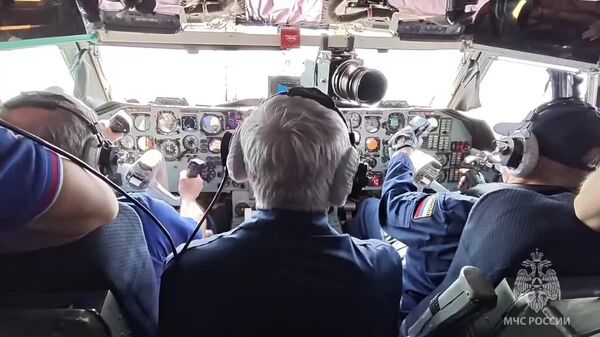 یک هواپیمای ایلیوشین-76 متعلق به وزارت وضعیت اضطراری روسیه، کمک‌های بشردوستانه را به دوستان ایرانی تحویل داد - اسپوتنیک ایران  