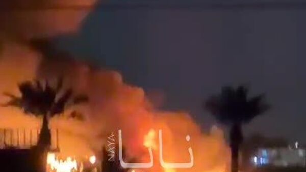 آتش سوزی در پایگاه ویکتوری آمریکا در عراق - اسپوتنیک ایران  