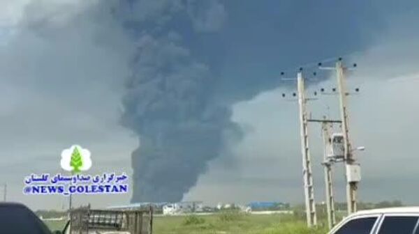 حریق در کارخانه یونولیت سازی گنبدكاووس - اسپوتنیک ایران  