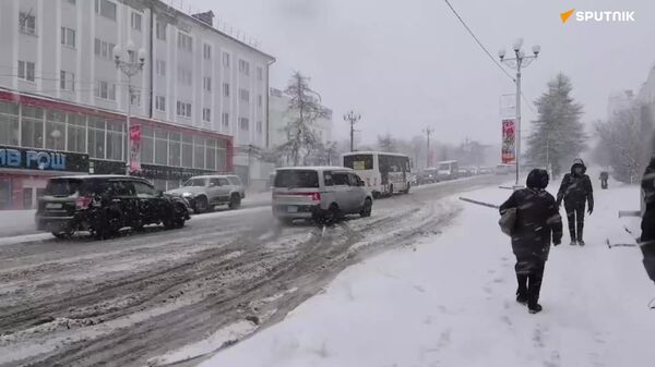 ماگادان روسیه در برف ماه مه غرق شده است - اسپوتنیک ایران  
