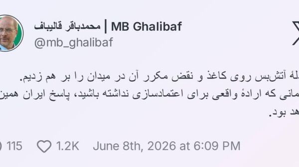 رئیس مجلس ایران: ما معادله آتشبس را روی کاغذ و نقض مکرر آن را در عمل برهم زدهایم - اسپوتنیک ایران  
