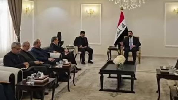 دیدار سید عباس عراقچی با هیبت الحلبوسی رئیس مجلس عراق - اسپوتنیک ایران  