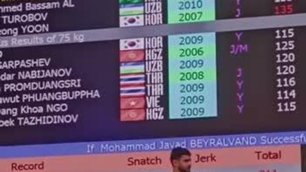 بیرانوند با 9 طلا رکورد آسیا و جهان را شکست - اسپوتنیک ایران  