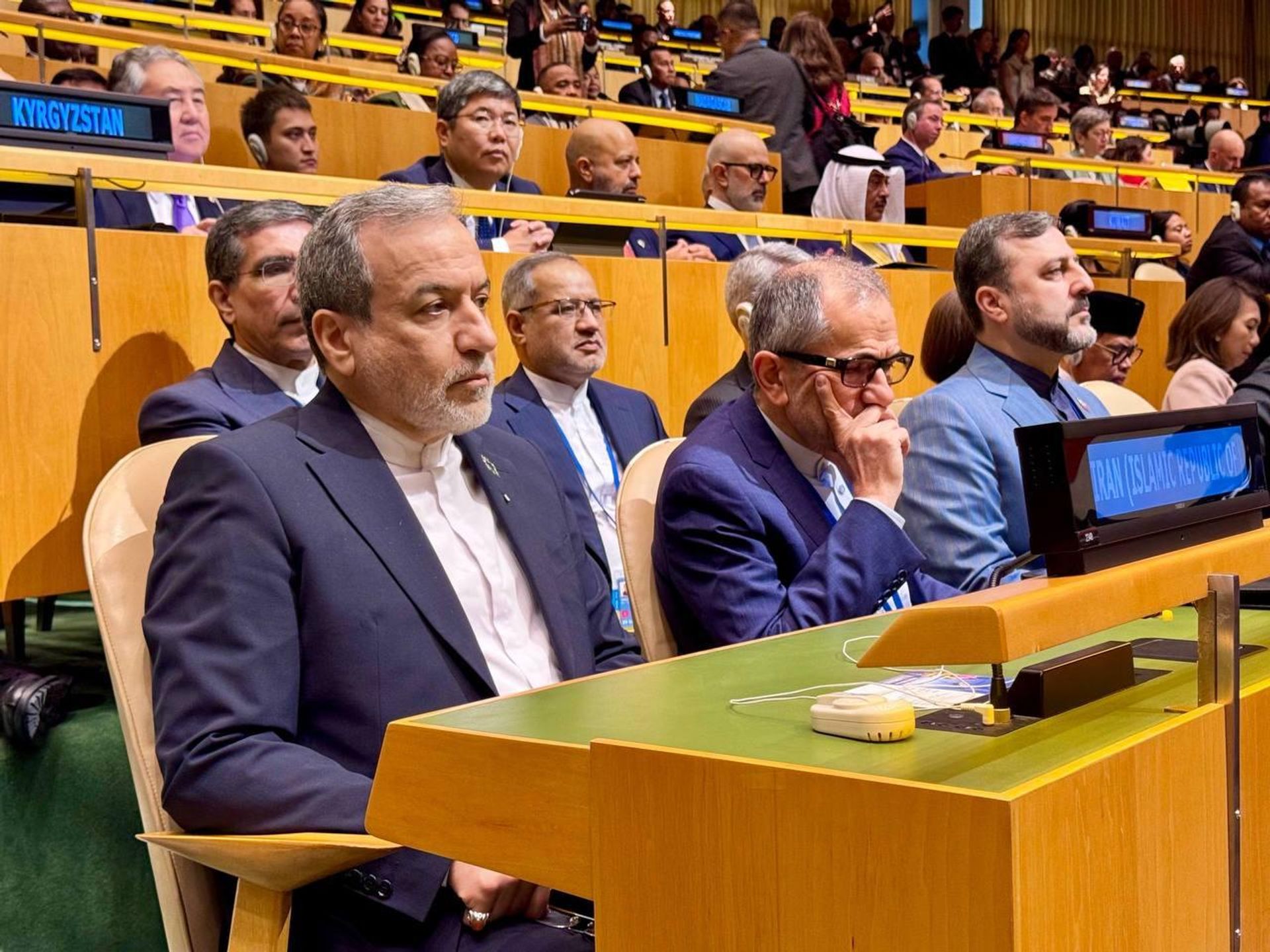 حضور سید عباس عراقچی وزیر خارجه ایران و هیات همراه در سخنرانی افتتاحیه هشتاد ویکمین نشست مجمع عمومی توسط آنتونیو گوترش دبیرکل سازمان ملل - اسپوتنیک ایران  , 1920, 22.09.2026