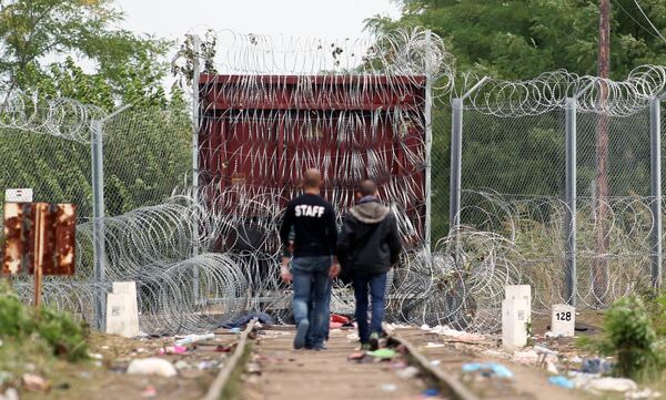پناهجویان  کشورهای خاور نزدیک در مرز صربستان - مجارستان - اسپوتنیک ایران  