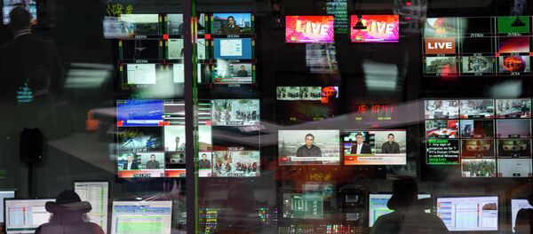 Control room of the Russia Today English-language newsroom. - اسپوتنیک ایران  