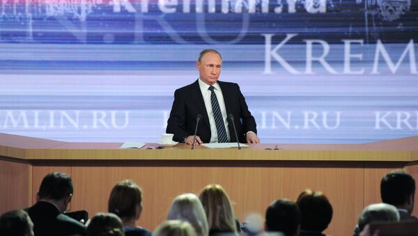 Одиннадцатая ежегодная большая пресс-конференция президента России Владимира Путина - اسپوتنیک ایران  