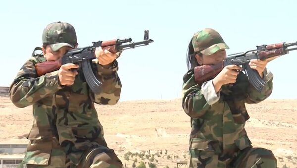 Syria: Female fighting battalion take on ISIS to defend mother Syria - اسپوتنیک ایران  