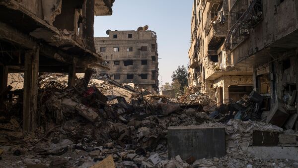 Разрушения в районе Ярмук в Дамаске - اسپوتنیک ایران  