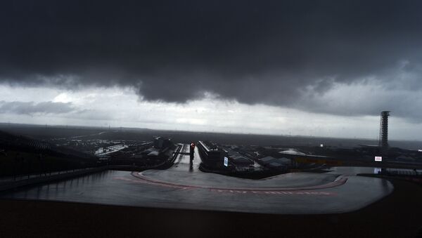 Storm clouds hover over the Circuit of The Americas in Austin, Texas - اسپوتنیک ایران  