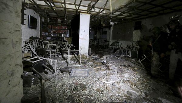 Последствия взрыва в ресторане в сирийском городе Камышли - اسپوتنیک ایران  