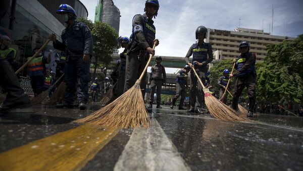 Полицейские на месте взрыва в Бангкоке - اسپوتنیک ایران  