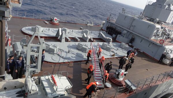 ЗРК Форт на Гвардейском ракетном крейсере Москва в Средиземном море у берегов Сирии - اسپوتنیک ایران  