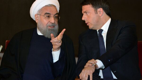 Hassan Rohani e Matteo Renzi - اسپوتنیک ایران  