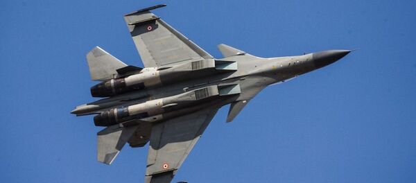 Истребитель Су-30 МКИ ВВС Индии на выставке Аэро Индия-2015 в Бангалоре - اسپوتنیک ایران  