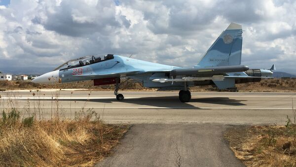 Российский самолет Су-30 на авиабазе Хмеймим в Сирии - اسپوتنیک ایران  