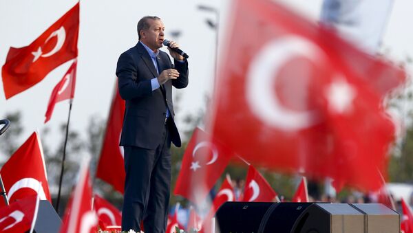 Президент Турции Реджеп Эрдоган выступает в Стамбуле - اسپوتنیک ایران  