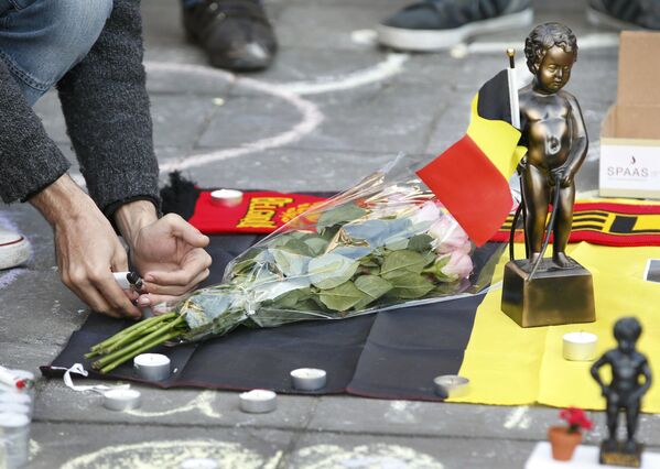 مراسم یادبود کشته شدگان در نتیجه انفجارات در بروکسل - اسپوتنیک ایران  
