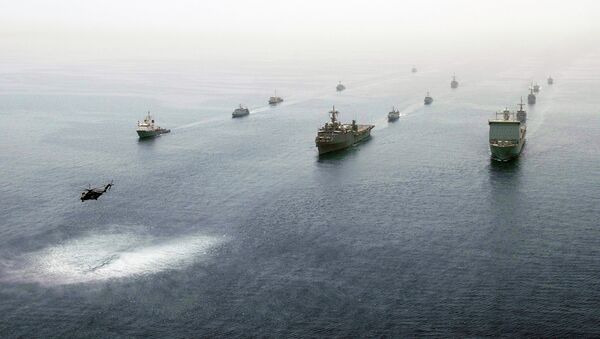 Multinational ships are underway in formation in the Persian Gulf May 21, 2013, during International Mine Countermeasures Exercise. - اسپوتنیک ایران  