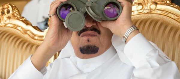 Король Саудовской Аравии Салман ибн Абдель Азиз Аль Сауд с биноклем - اسپوتنیک ایران  