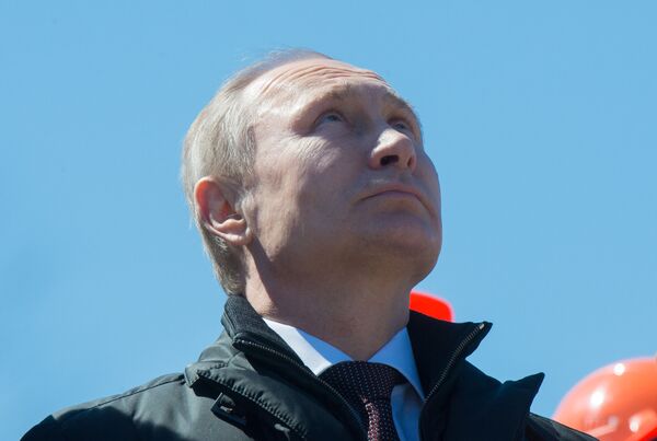 ولادیمیر پوتین، رئیس جمهور روسیه  در پایگاه فضایی «واستوچنی» روسیه - اسپوتنیک ایران  