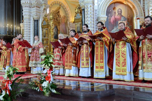 مراسم عید پاک در  کلیسای ناجی مسکو - اسپوتنیک ایران  