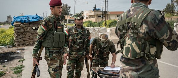 Бойцы курдского военизированного формирования Пешмерга на северо-востоке Ирака - اسپوتنیک ایران  