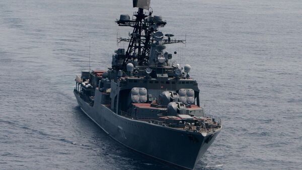 Большой противолодочный корабль ВМФ РФ Адмирал Виноградов на военно-морских учениях в Японском море - اسپوتنیک ایران  