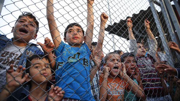 Дети сирийских беженцев в лагере в турецком городе Низип - اسپوتنیک ایران  