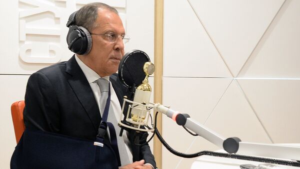 Министр иностранных дел Российской Федерации Сергей Лавров в эфире радио Sputnik - اسپوتنیک ایران  
