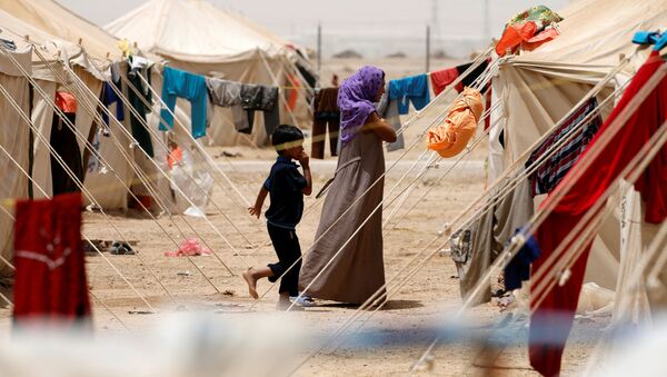 Лагерь беженцев в городе Эль-Фаллуджа в Ираке - اسپوتنیک ایران  