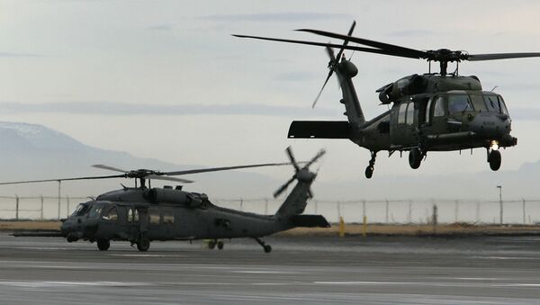 Американские военные вертолеты на авиабазе Keflavik в Исландии - اسپوتنیک ایران  