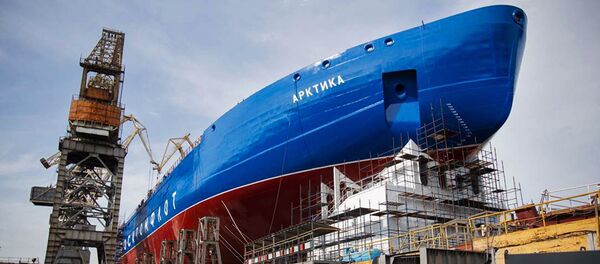 Головной атомный ледокол Арктика на верфи ООО Балтийский завод — Судостроение в Санкт-Петербурге - اسپوتنیک ایران  