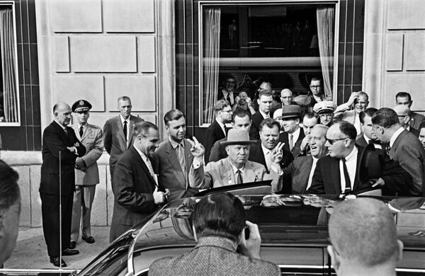سفر رسمی نیکیتا خروشف رئیس شورای وزیران به نیویورک در سال 1959 میلادی - اسپوتنیک ایران  