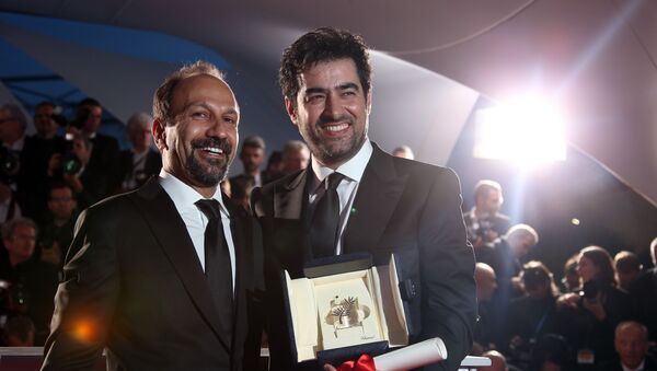 Режиссер Асгар Фархади и актер Шахаб Хоссейни на церемонии закрытия Каннского кинофестиваля - اسپوتنیک ایران  