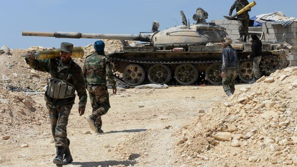 Бойцы сирийской армии во время наступления - اسپوتنیک ایران  