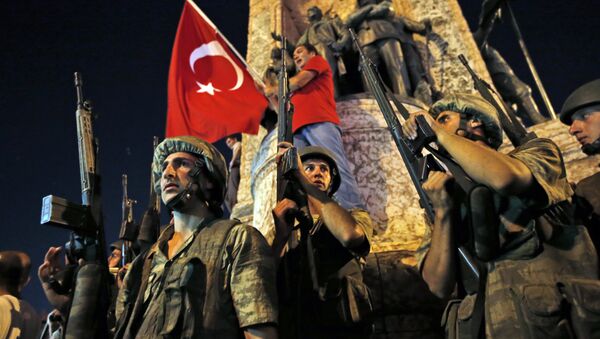 Turkey Coup With Flag - اسپوتنیک ایران  