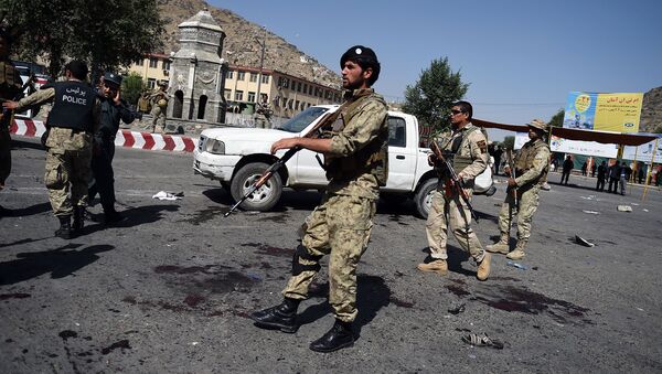 Офицеры службы безопасности на месте теракта в Кабуле - اسپوتنیک ایران  